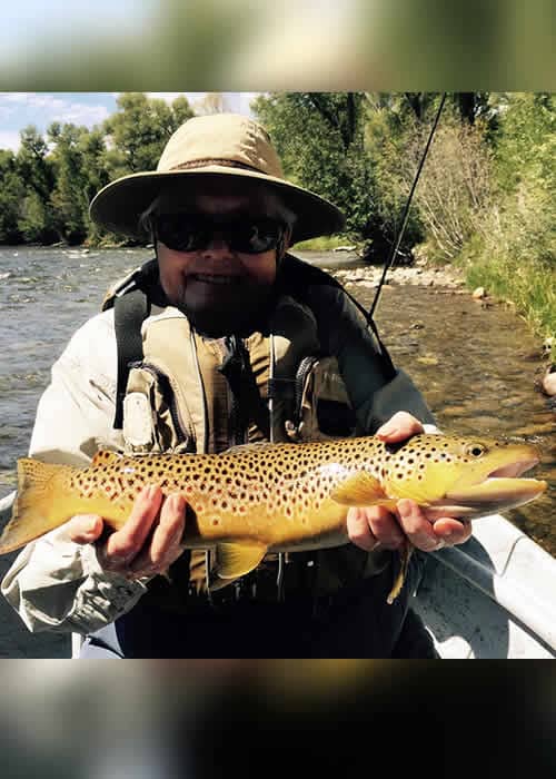 Float Fishing Guest with Incredible Catch float fishing the Gunnison